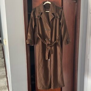 NWT COMMENSE BROWN TRENCH COAT